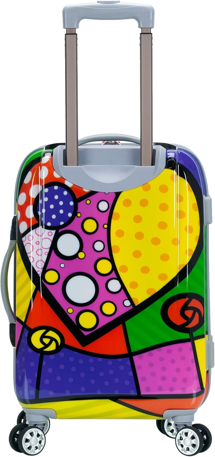 Rockland Heart 2-Piece Hardside Spinner Luggage Set, 20-Inch and 28-Inch NEW