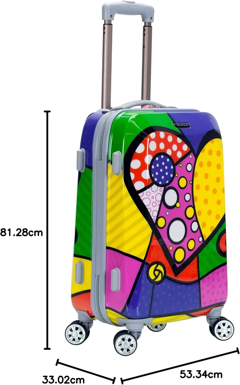 Rockland Heart 2-Piece Hardside Spinner Luggage Set, 20-Inch and 28-Inch NEW