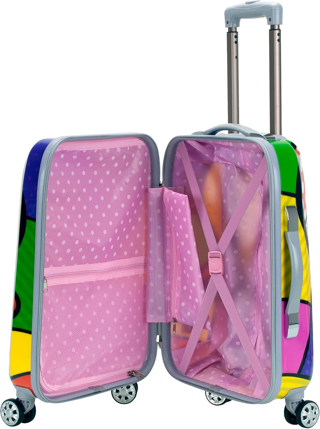 Rockland Heart 2-Piece Hardside Spinner Luggage Set, 20-Inch and 28-Inch NEW