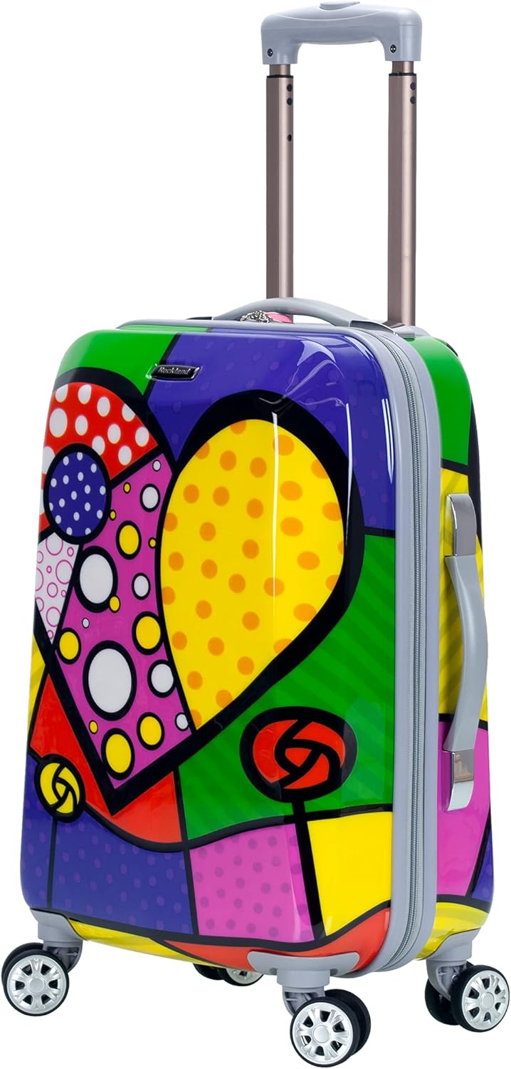 Rockland Heart 2-Piece Hardside Spinner Luggage Set, 20-Inch and 28-Inch NEW