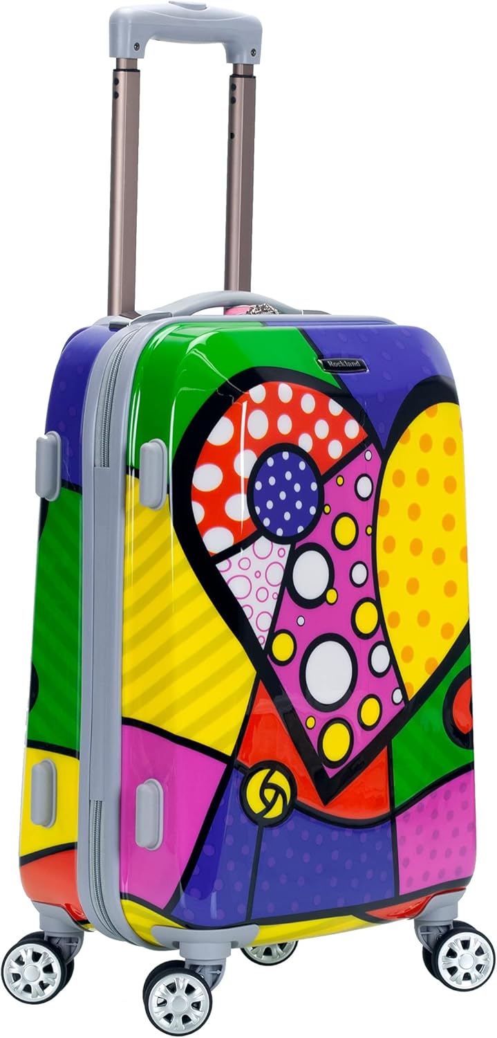 Rockland Heart 2-Piece Hardside Spinner Luggage Set, 20-Inch and 28-Inch NEW