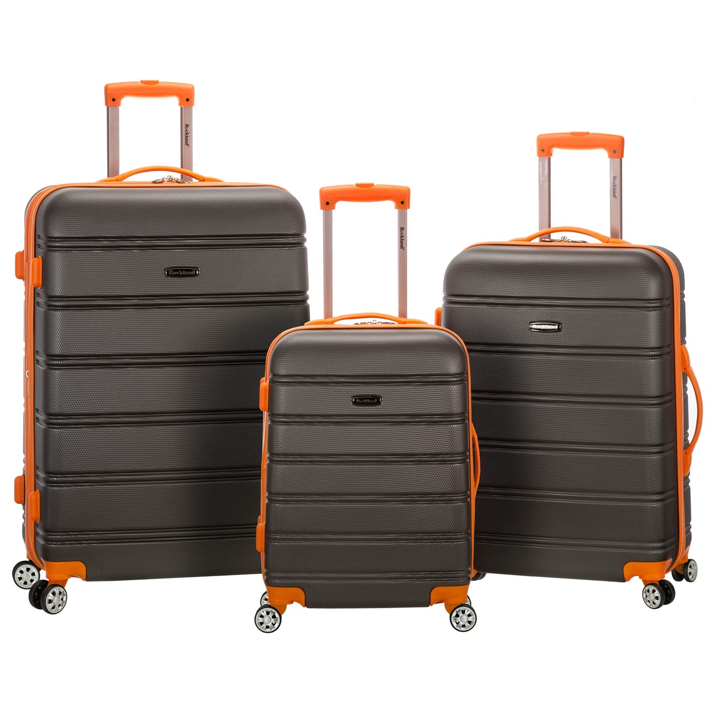 Rockland Hardside Expandable Spinner Wheel Luggage, Charcoal, One Size, DEMO