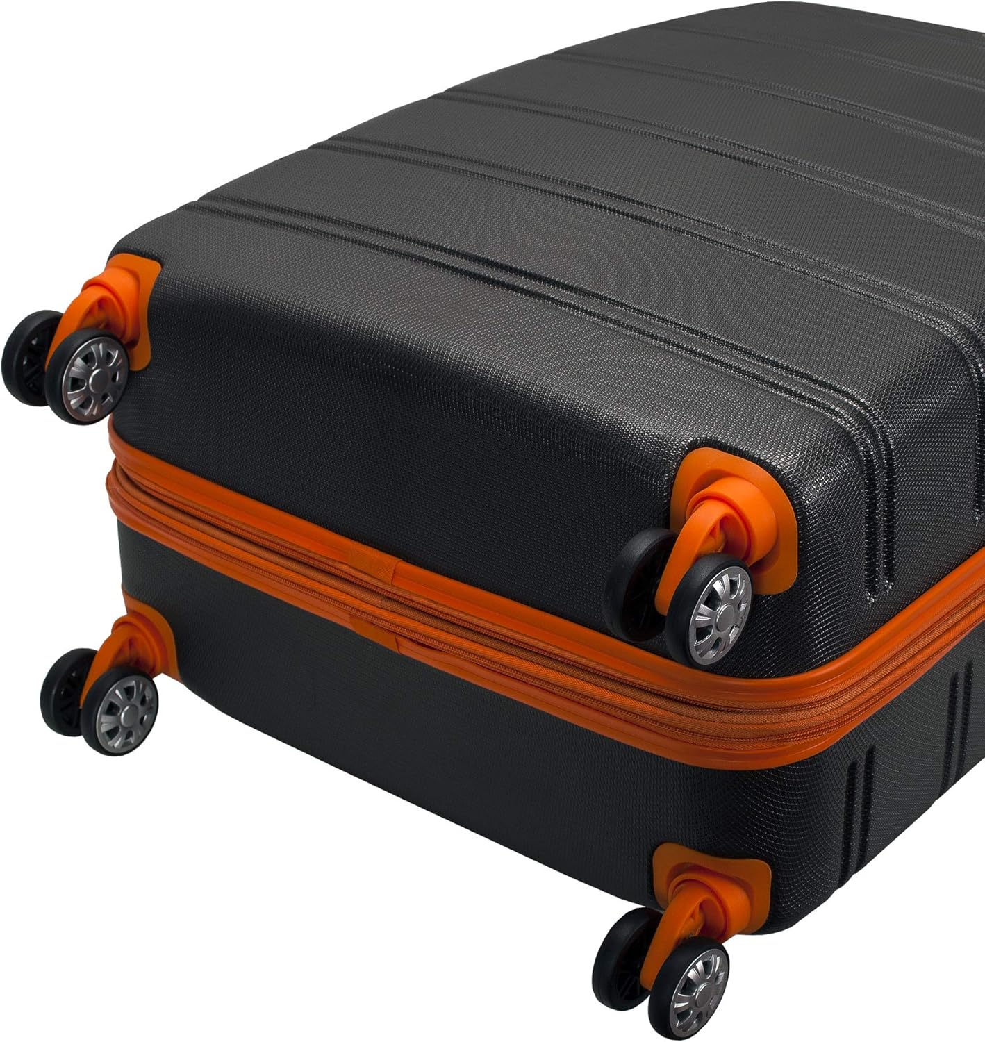 Rockland Hardside Expandable Spinner Wheel Luggage, Charcoal, One Size, DEMO