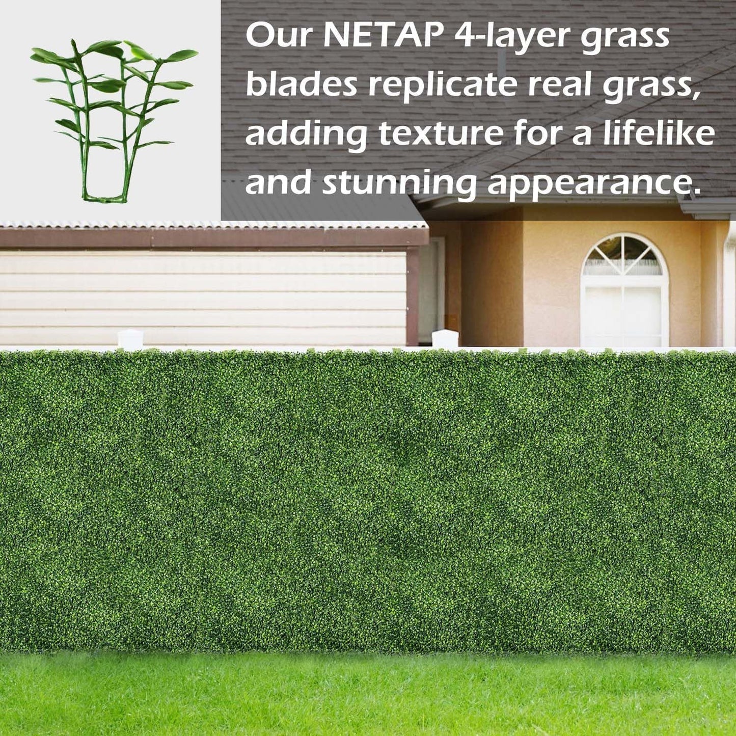 Dwellia Artificial Boxwood Faux Green Wall Panels Milan Grass 01 50x50cm DEMO