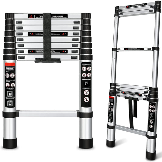 Koreal Telescoping Building Supplies Aluminum Folding Extension Ladder DEMO