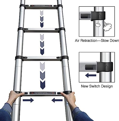Koreal Telescoping Building Supplies Aluminum Folding Extension Ladder DEMO