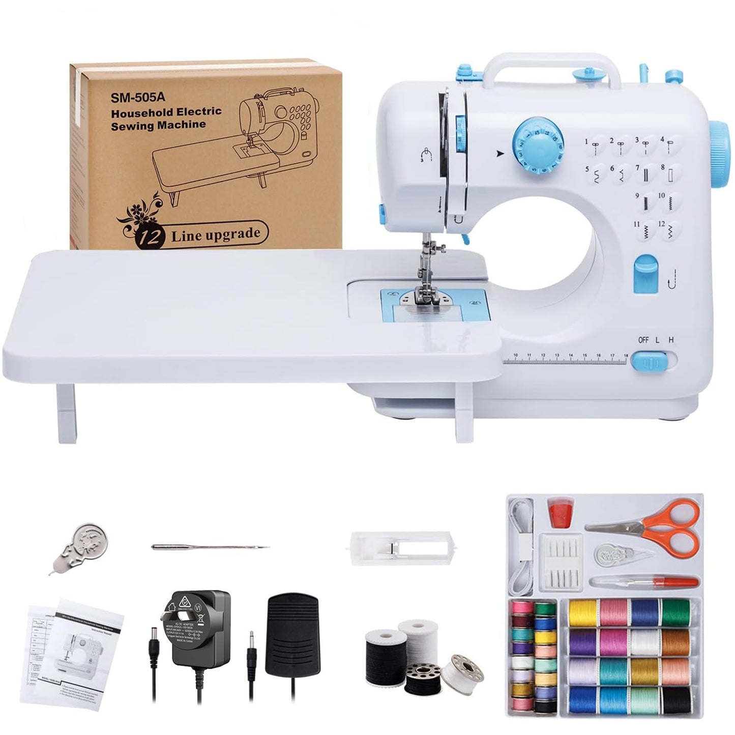 Beslike Mini Electric Sewing Machine - Portable & Compact White DEMO