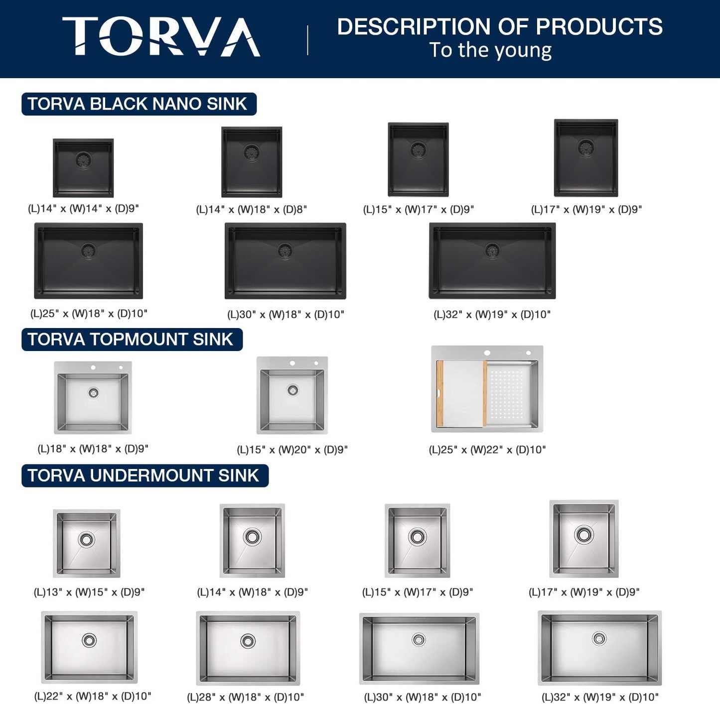 TORVA 44 x 48 23 CM Undermount Stainless Steel Kitchen Sink for Modern DEMO