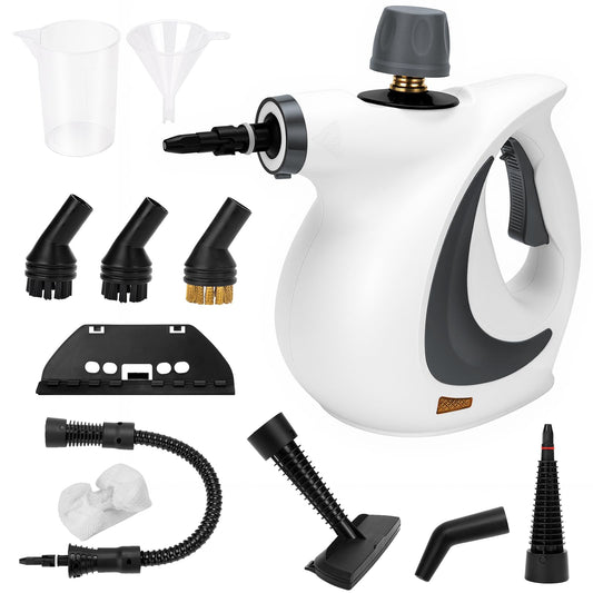 JEAWIWI Pressurized Handheld Steam Cleaner with 11 Accessories for DEMO