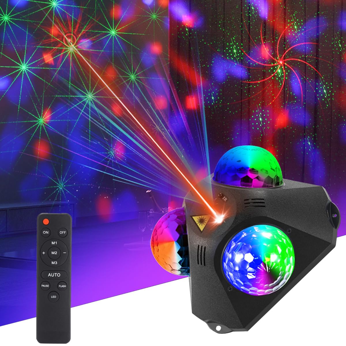 Chamglory Disco Ball Stage Lighting Lamp Sound Activated Strobe Effect DEMO