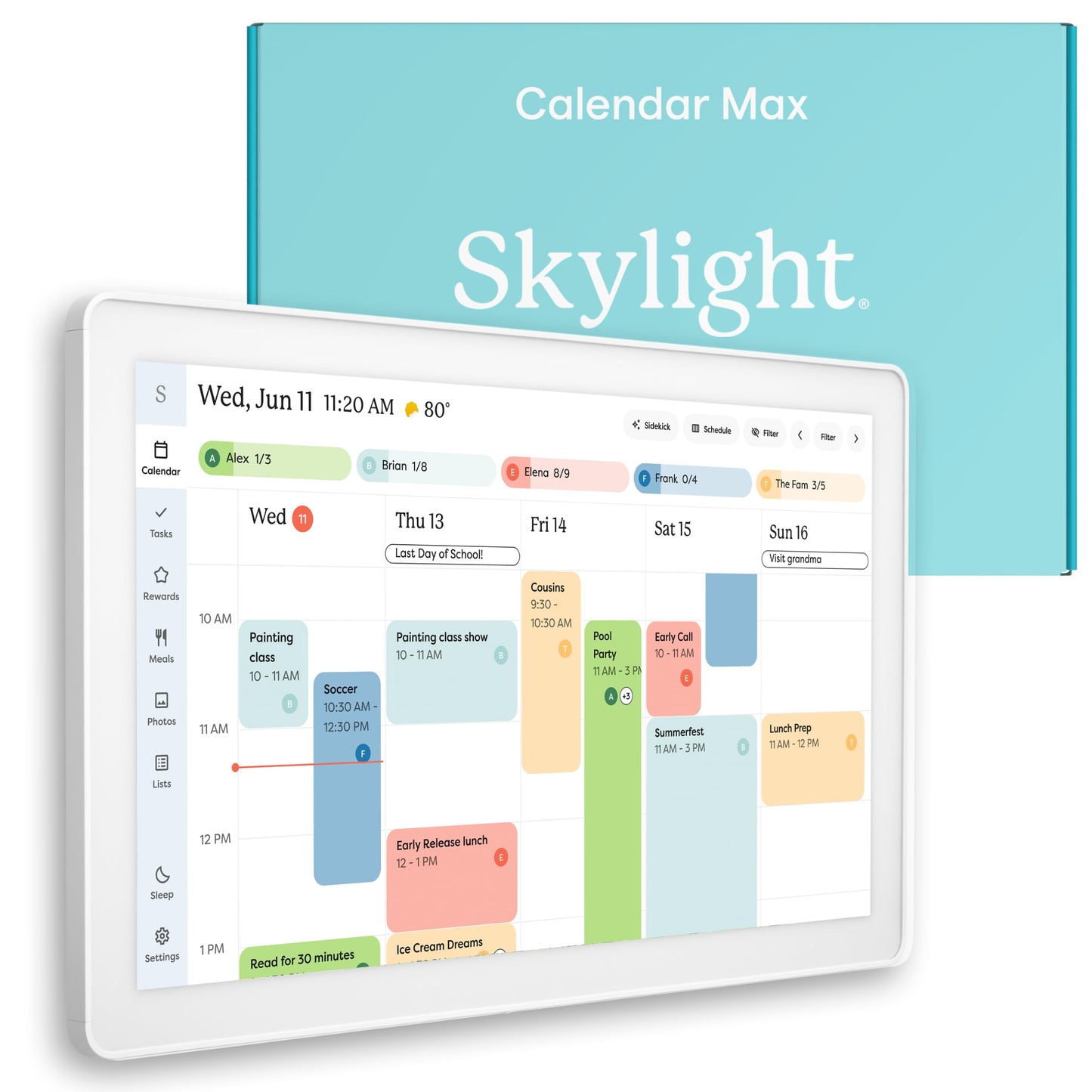 Skylight Smart Digital Calendar & Chore Chart Family Organizer Wall Planner DEMO