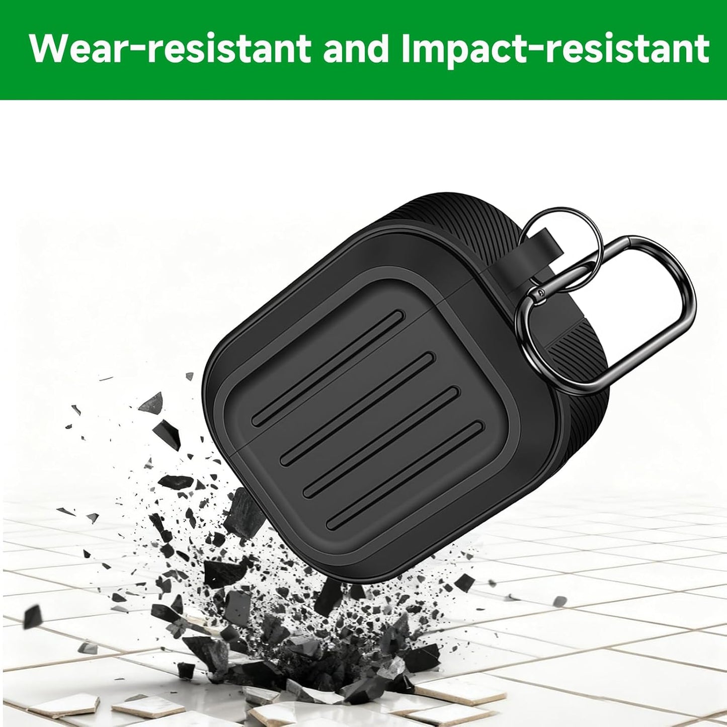 Shingidea Shock Resistant Silicone AirPods 3 Protective Cases Black Beige DEMO