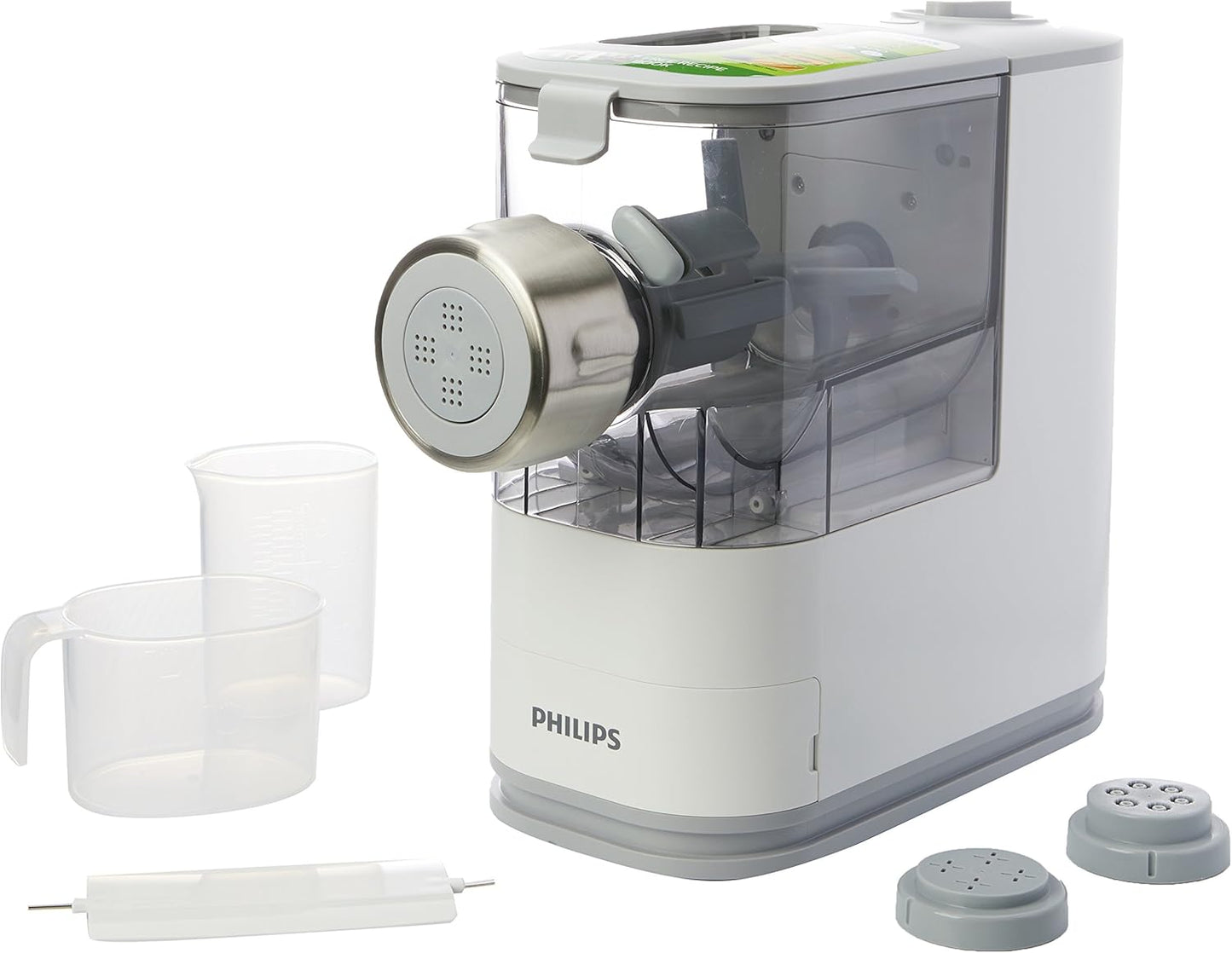 Philips Pasta & Noodle Maker Machine with 3 Shaping Discs, White, Blenders DEMO