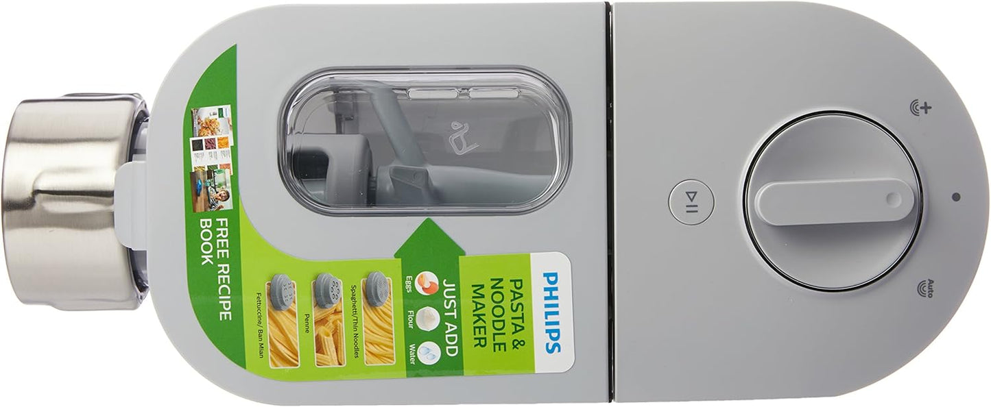 Philips Pasta & Noodle Maker Machine with 3 Shaping Discs, White, Blenders DEMO