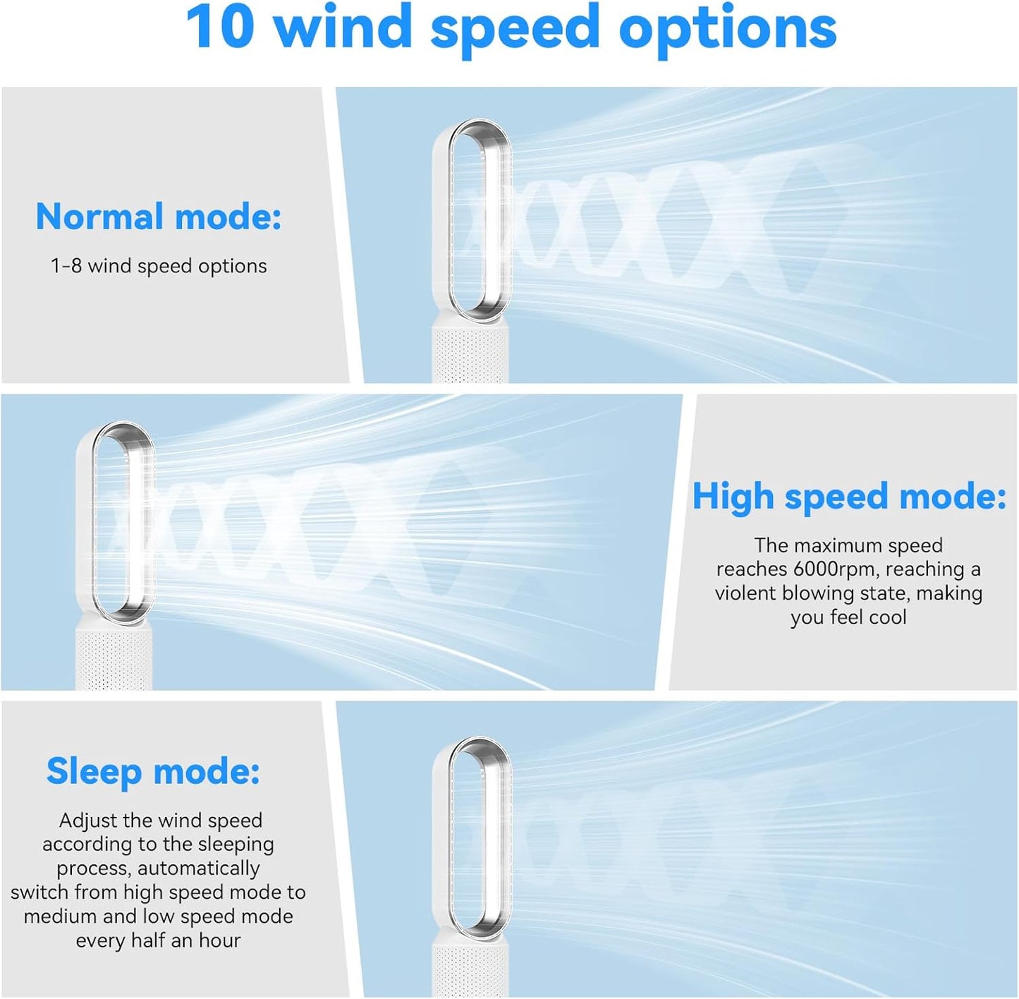 Shearly 20" Quiet Silver Tower Fan with 90° Oscillation & Remote Control DEMO