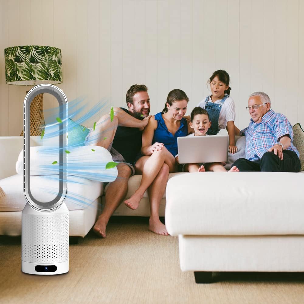 Shearly 20" Quiet Silver Tower Fan with 90° Oscillation & Remote Control DEMO