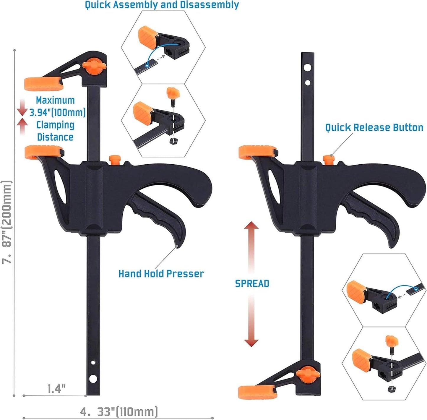 Ssumght 90 Degree Corner Clamps for Woodworking Jigs White Workholding DEMO
