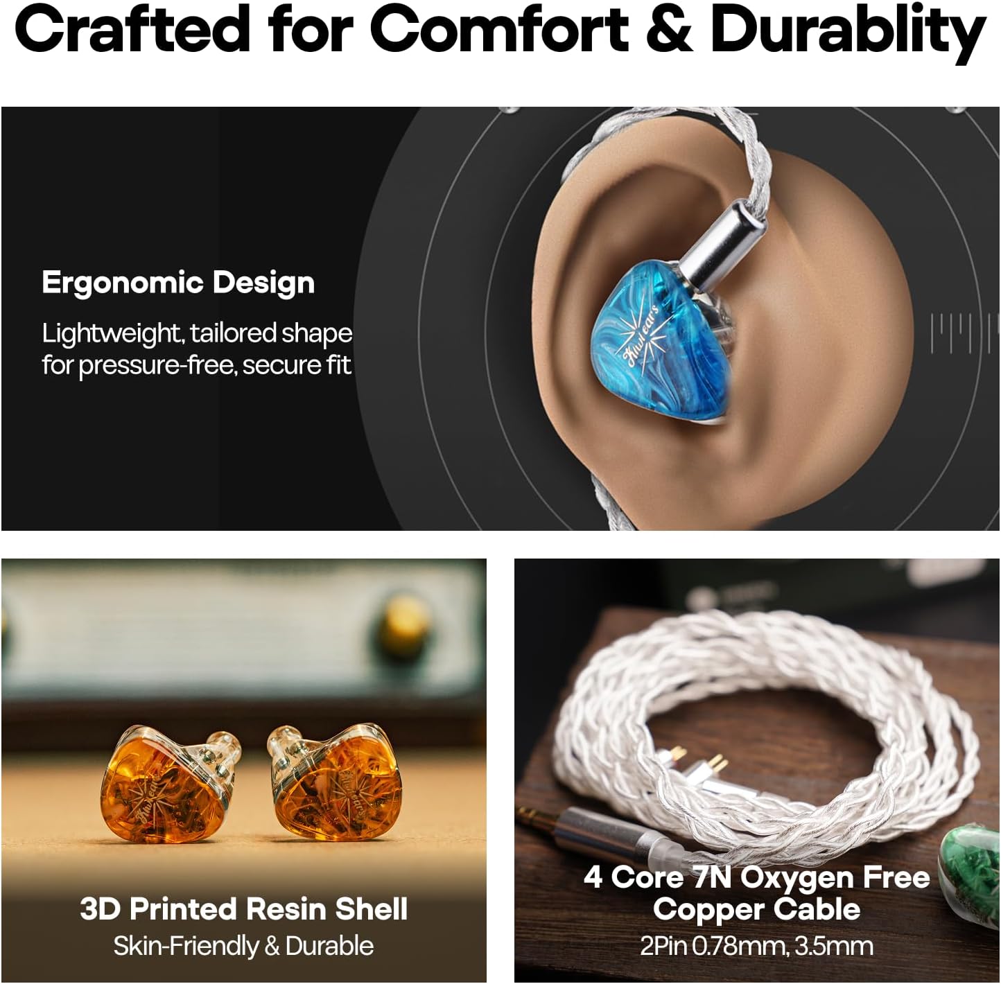 Linsoul Orchestra Lite 8-Driver In-Ear Monitor Custom IEM Clear Earphones NEW