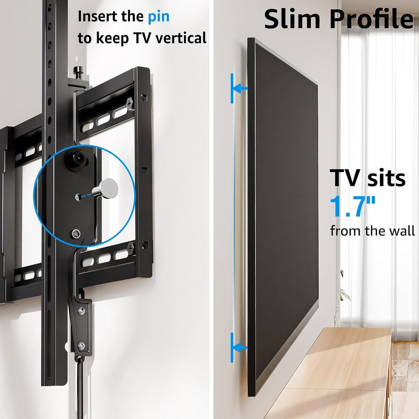 MOUNTUP TV Wall Mount Tilting for 37-84 Inch TVs with Level Adjust Black DEMO