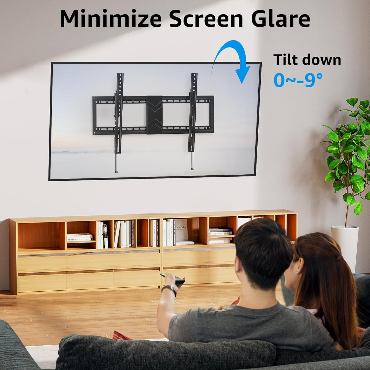 MOUNTUP TV Wall Mount Tilting for 37-84 Inch TVs with Level Adjust Black DEMO