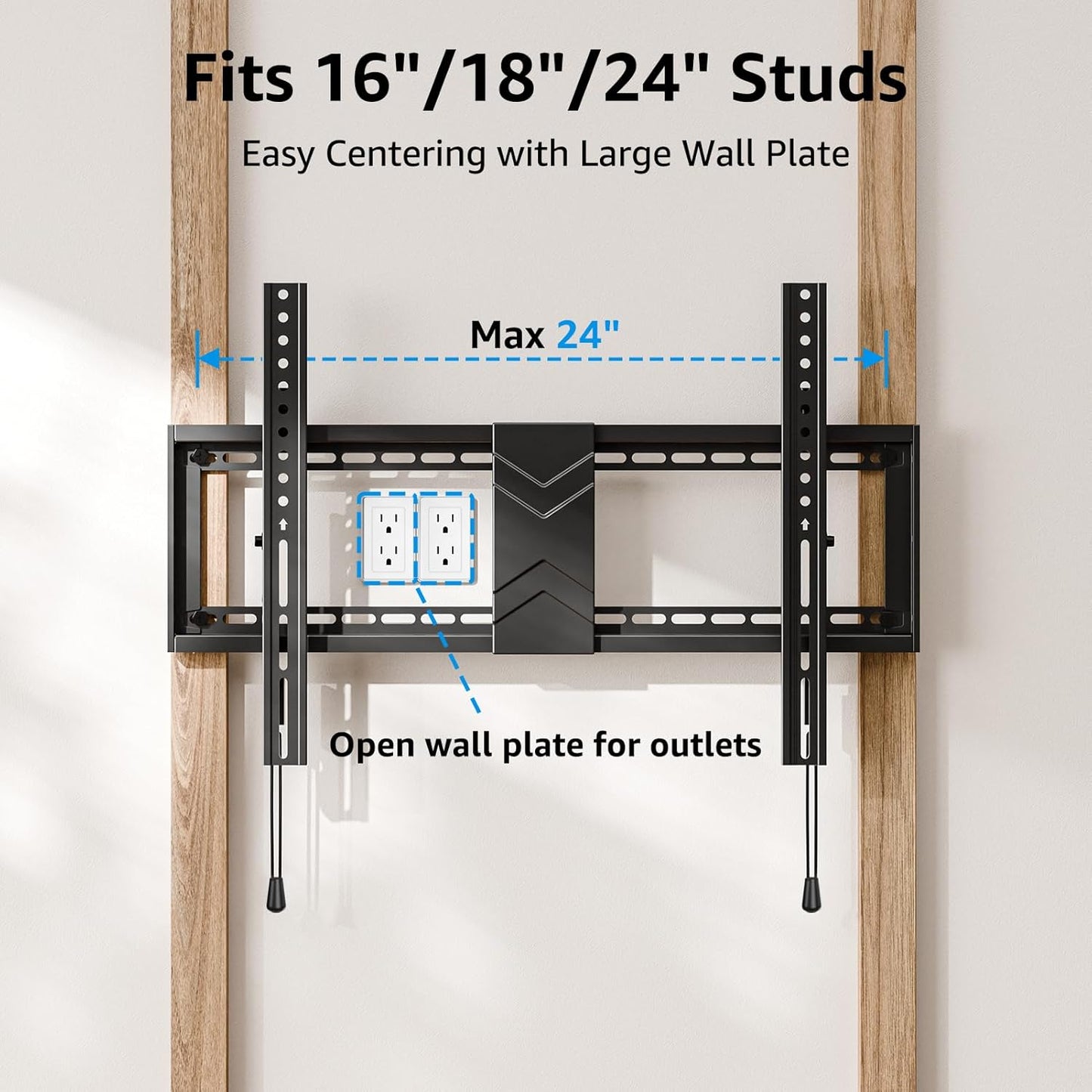 MOUNTUP TV Wall Mount Tilting for 37-84 Inch TVs with Level Adjust Black DEMO
