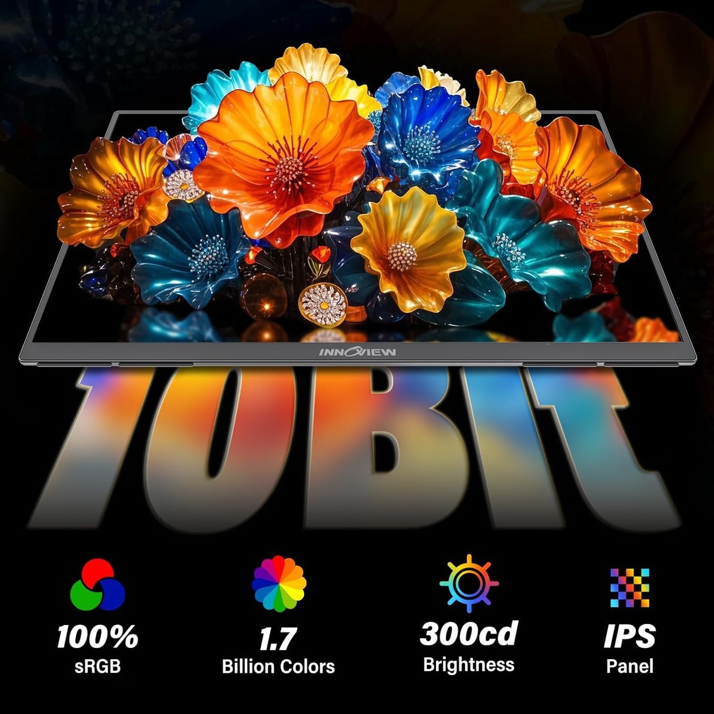 InnoView 23.8" Monitors 2K 100Hz Portable Monitor, 100% sRGB, Fast IPS, DEMO