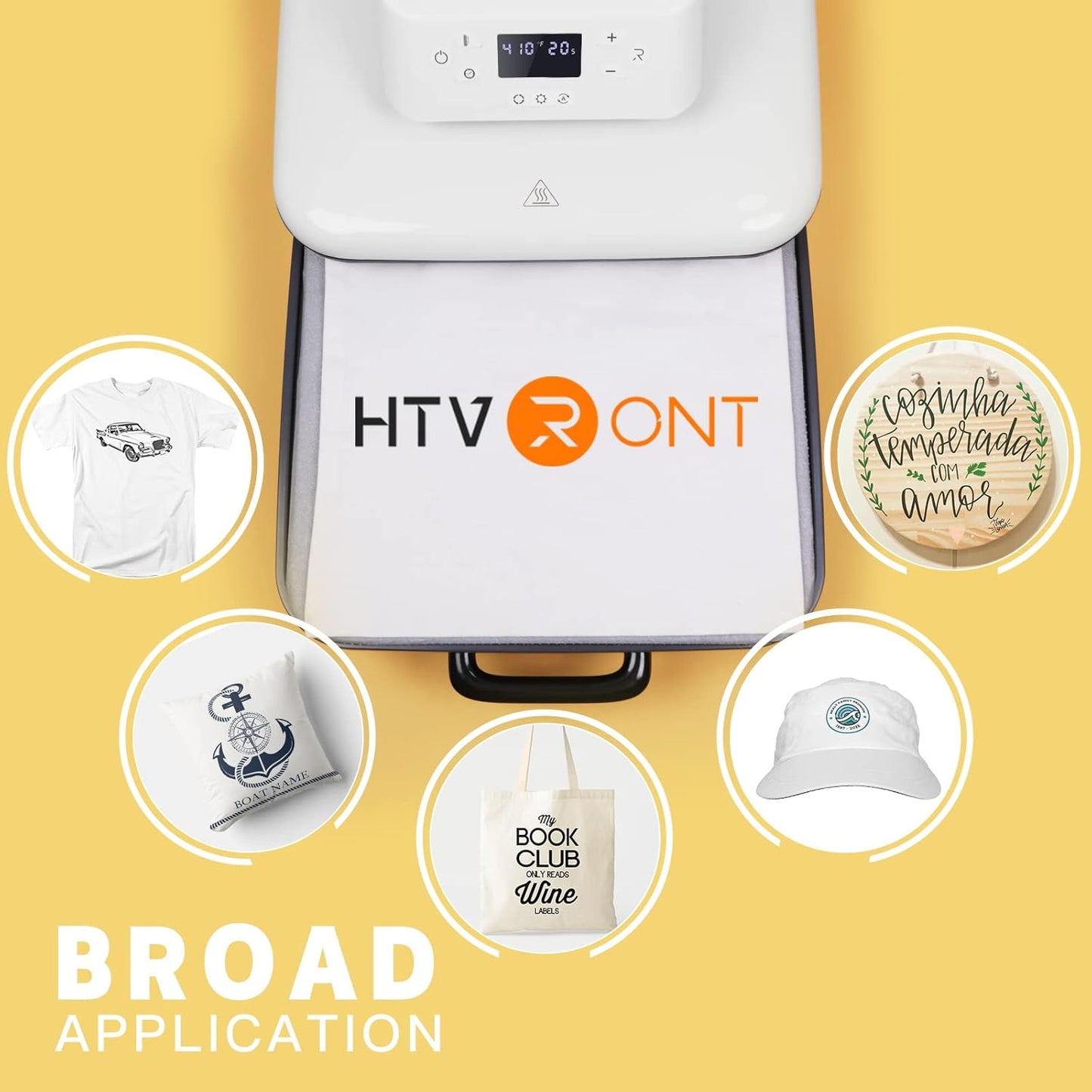 HTVRONT 15"x15" Smart Auto Heat Press Machine for T-Shirt Iron-On Transfers DEMO