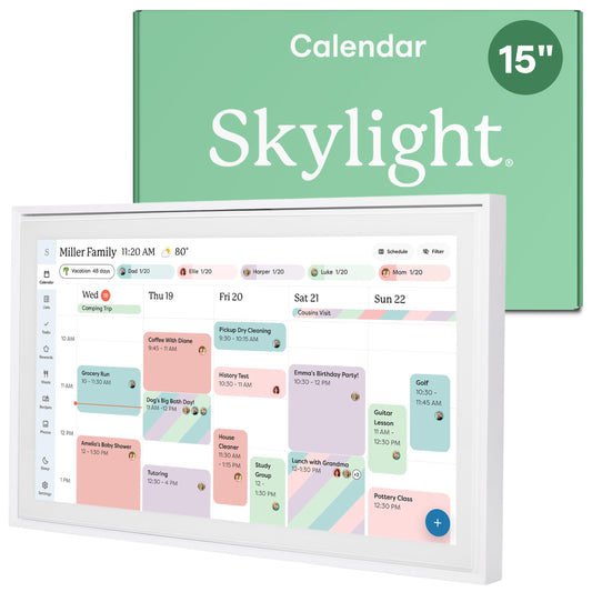 Skylight 15 Inch Wall Planner Digital Calendar & Chore Chart Smart DEMO