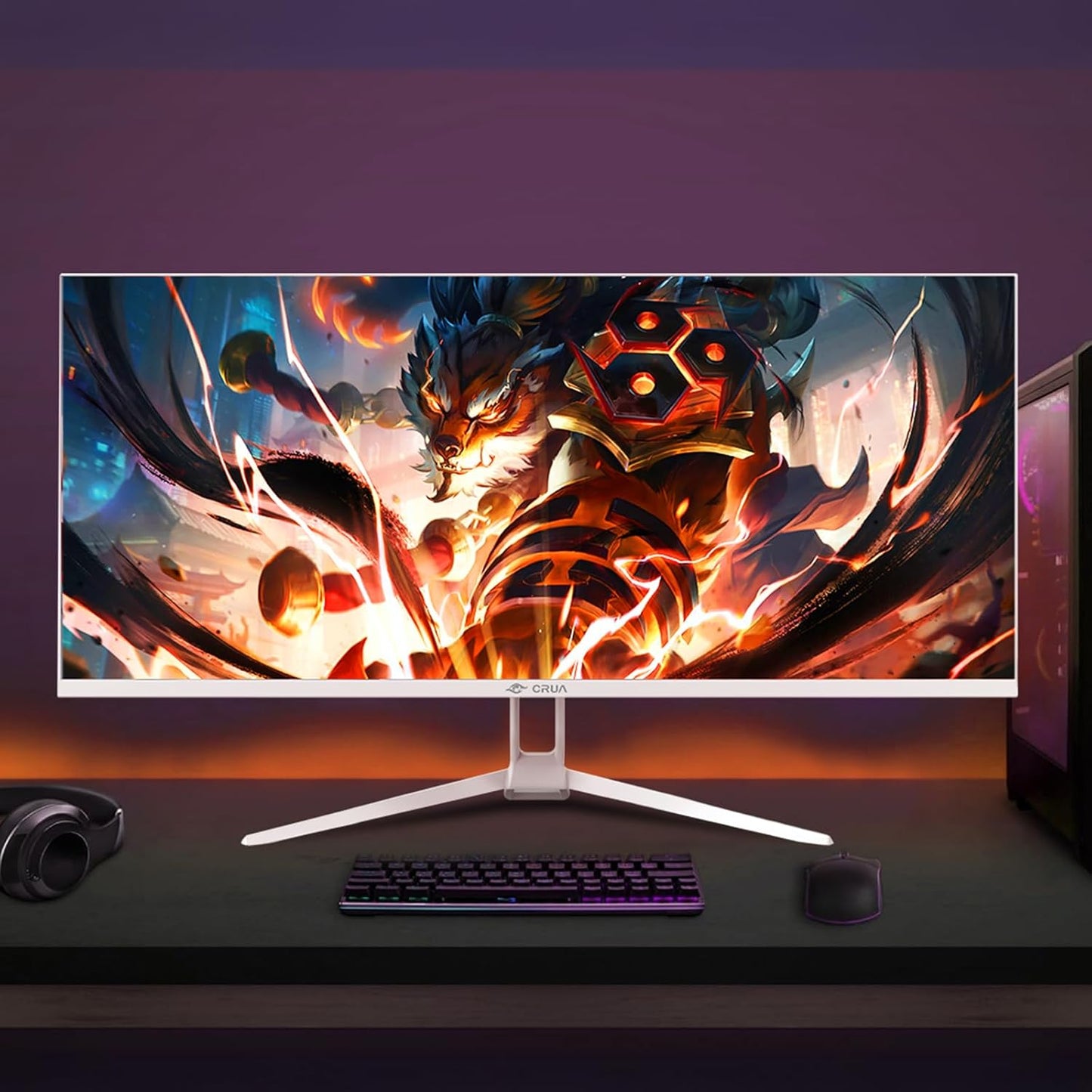 CRUA Ultrawide Monitors Gaming Monitor WQHD 3440x1440 IPS 165Hz Refresh DEMO