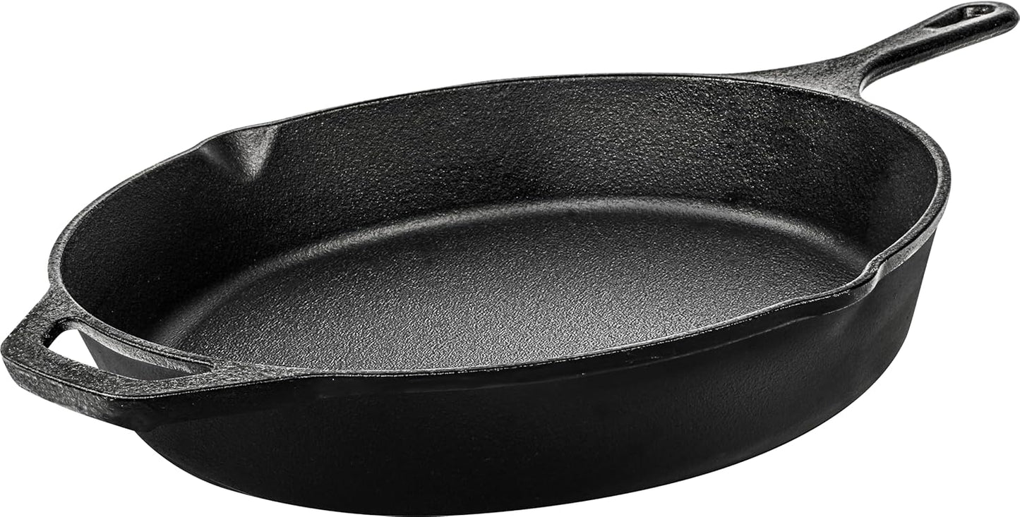 KICHLY Pre-Seasoned Cast Iron Skillet Frying Pan Durable Nonstick Cooking DEMO