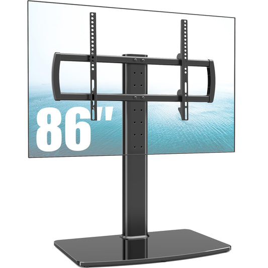 Hemudu Universal TV Stand Tabletop Mount for 40 to 86 Inch TVs in Black DEMO