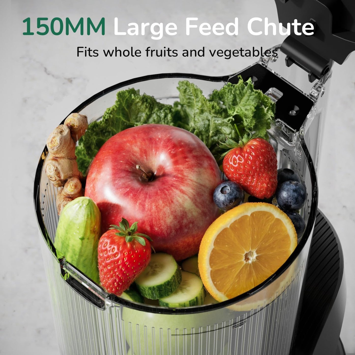 Canoly Cold Juicers Press Juicer Machine 150mm 2.6L Big Chute 3-in-1 DEMO