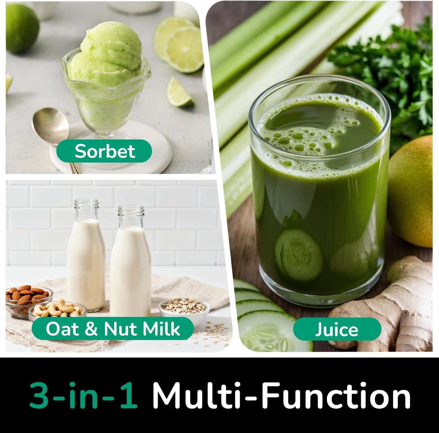 Canoly Cold Juicers Press Juicer Machine 150mm 2.6L Big Chute 3-in-1 DEMO