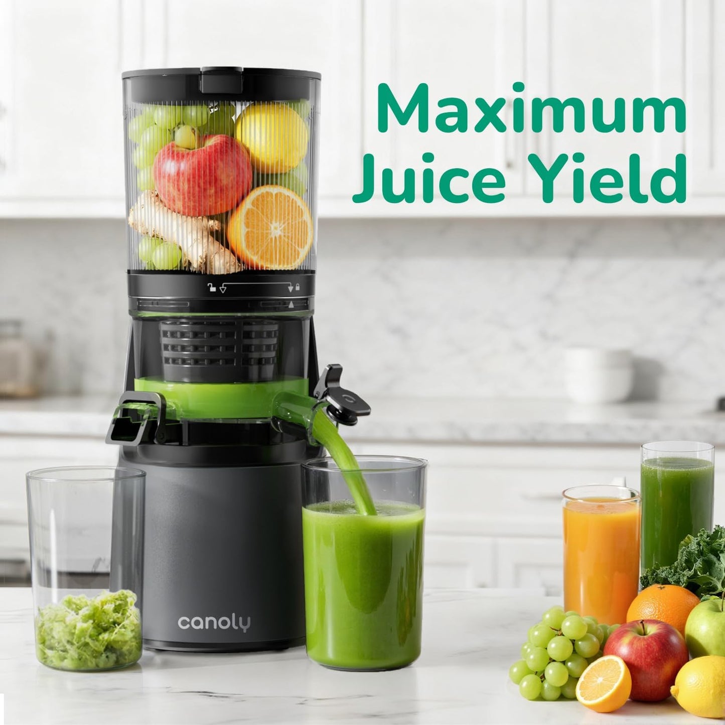 Canoly Cold Juicers Press Juicer Machine 150mm 2.6L Big Chute 3-in-1 DEMO