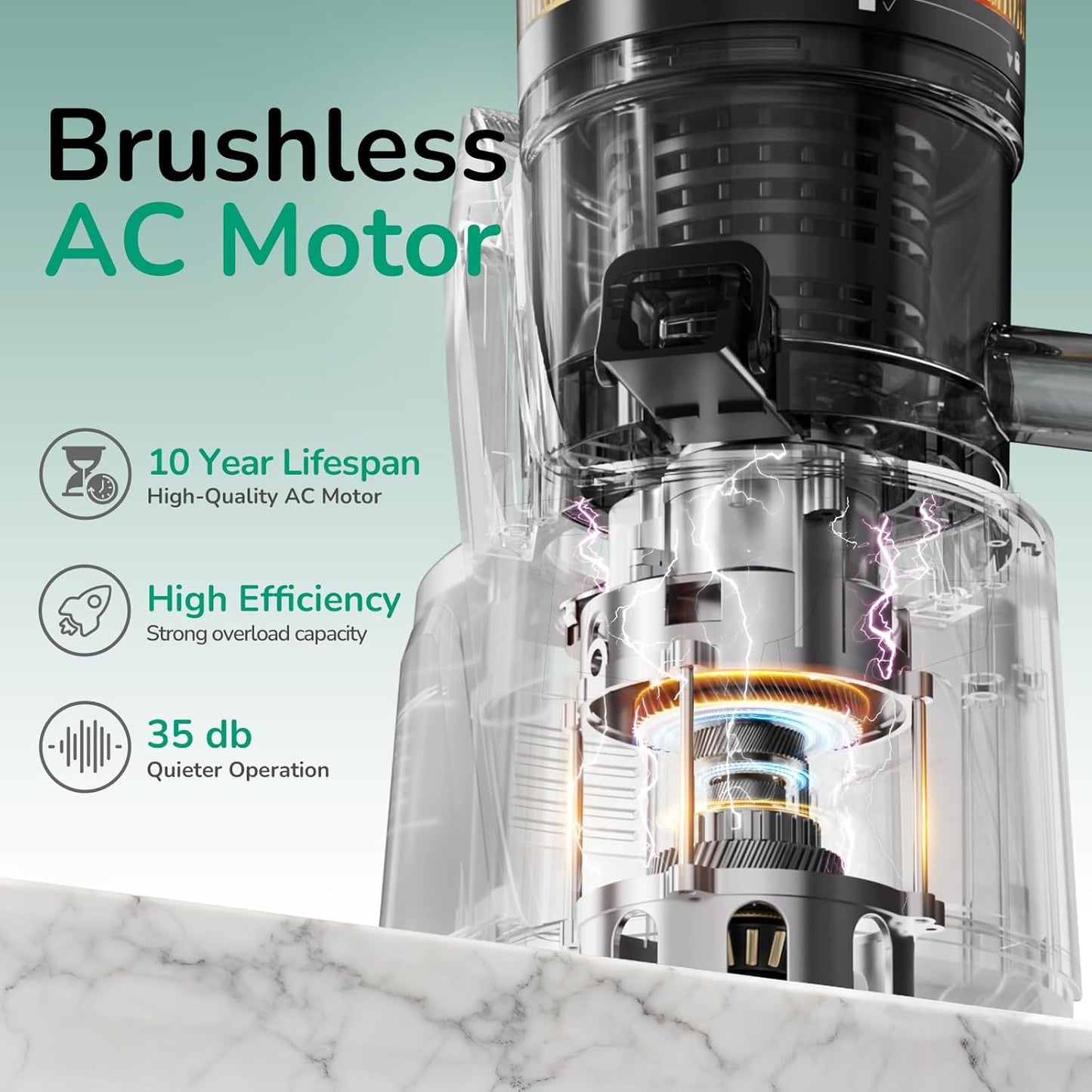 Canoly Cold Juicers Press Juicer Machine 150mm 2.6L Big Chute 3-in-1 DEMO