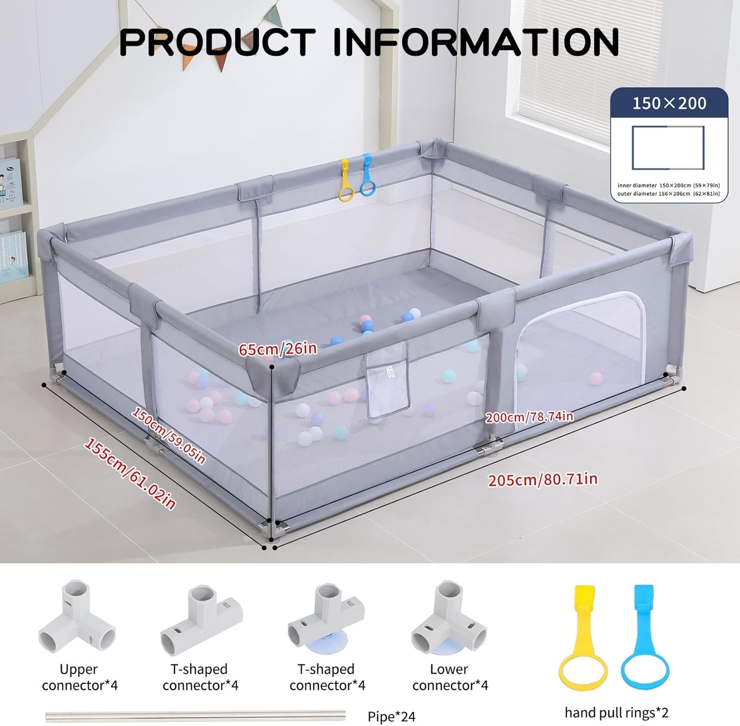 Infant Shining Gray Playard Furniture for Toddler Recreation Area DEMO