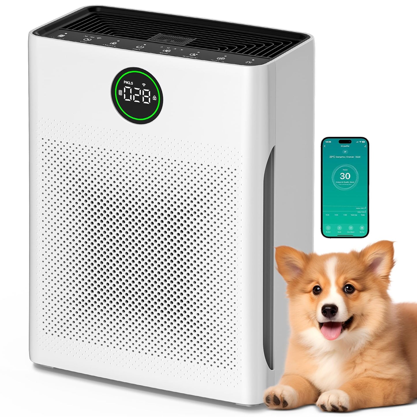 Yildue Air Air Purifiers Purifier for Home Covers Up to 204m² HEPA Filter DEMO