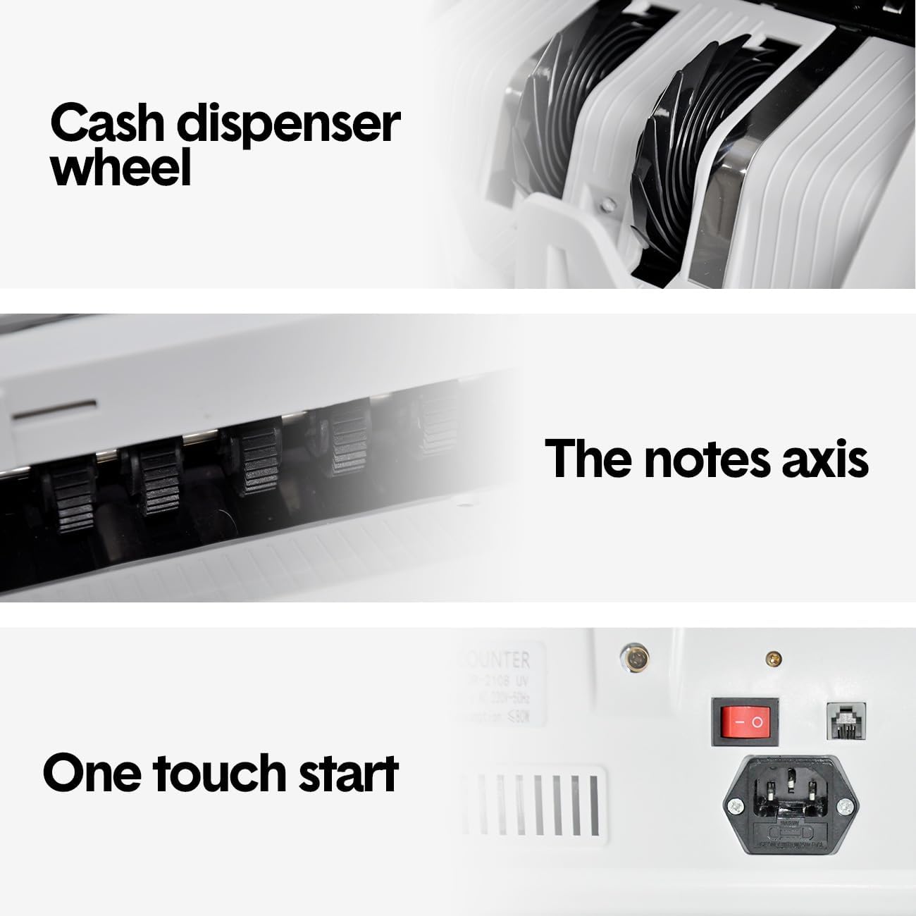 Aumerage Automatic Money Counter Machine with UV Detection High-Speed DEMO