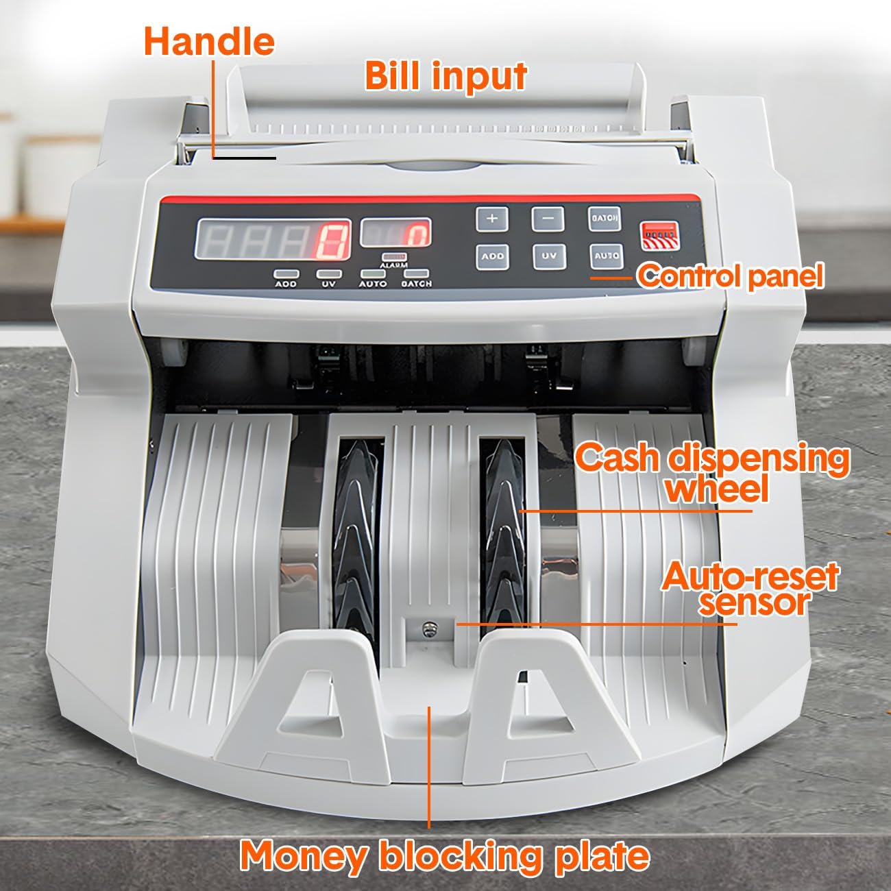 Aumerage Automatic Money Counter Machine with UV Detection High-Speed DEMO