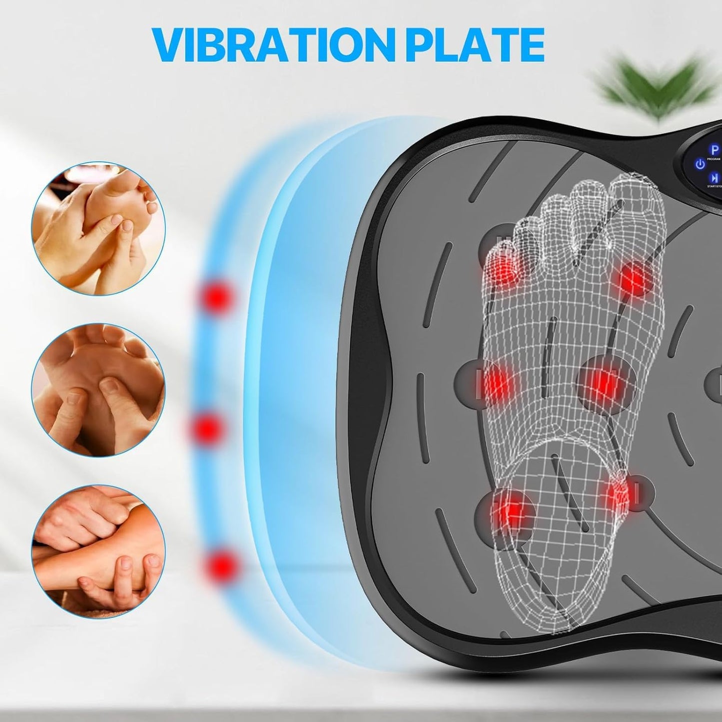 HuoVisio Vibration Platform Machine - 180 Speed Whole Body Workout, Black DEMO
