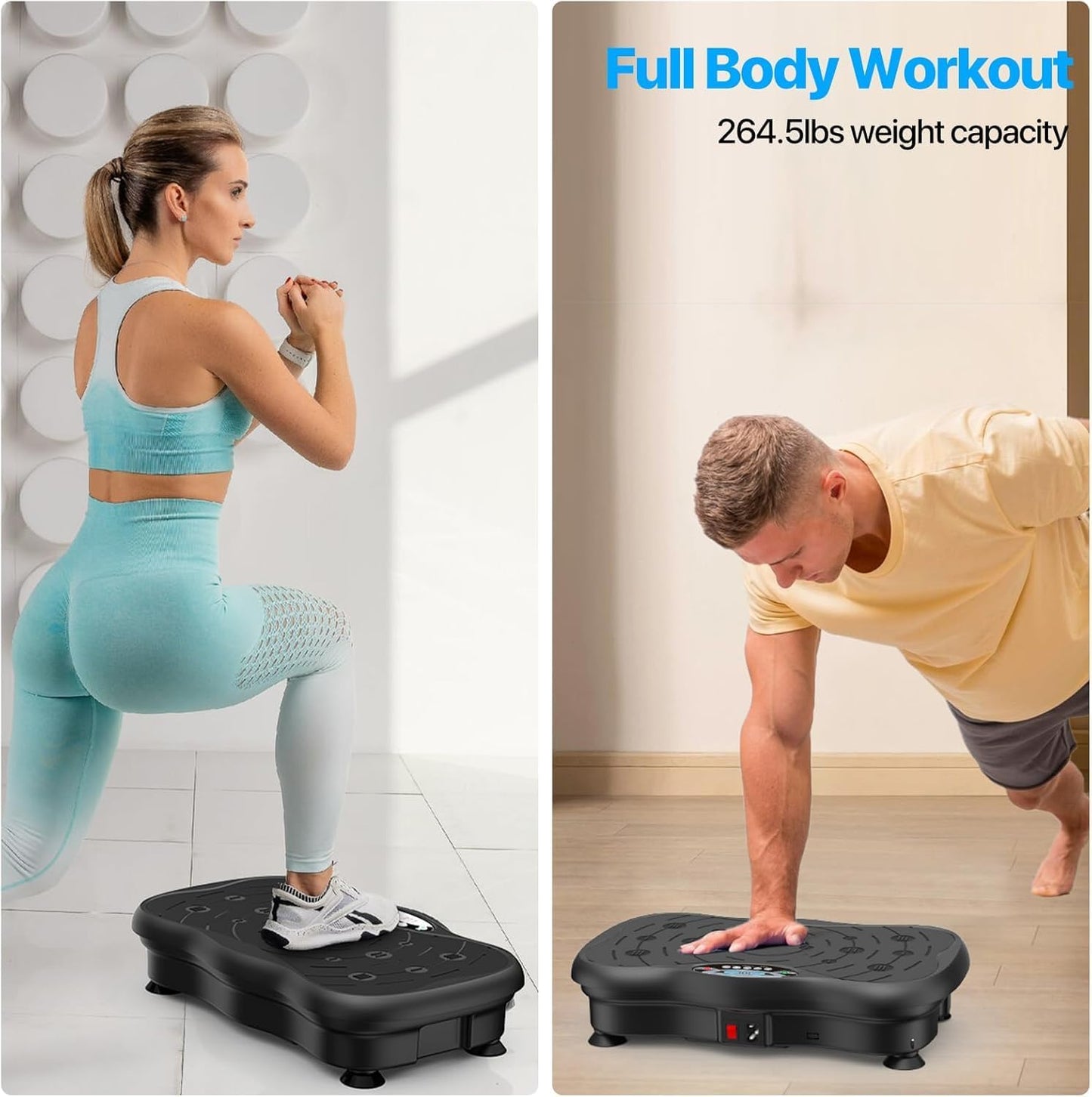 HuoVisio Vibration Platform Machine - 180 Speed Whole Body Workout, Black DEMO