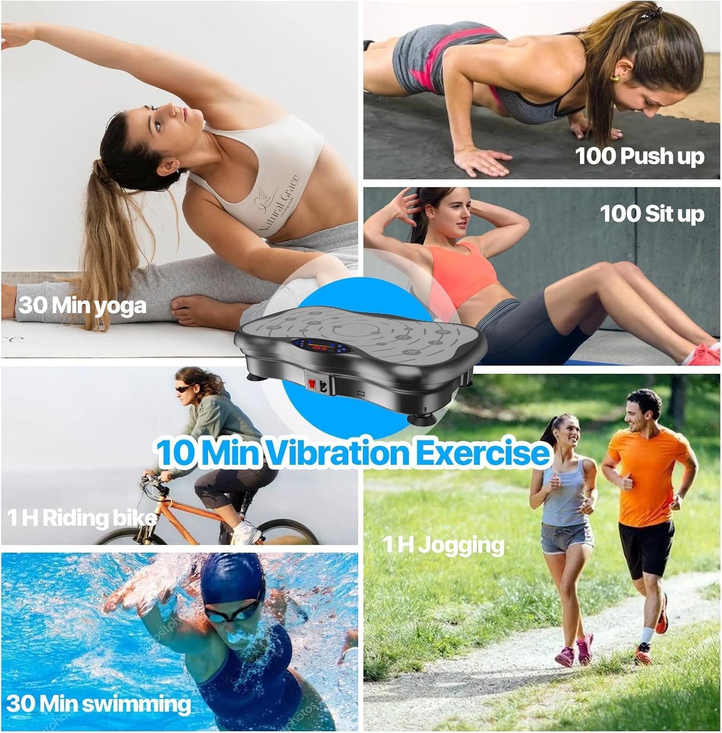 HuoVisio Vibration Platform Machine - 180 Speed Whole Body Workout, Black DEMO