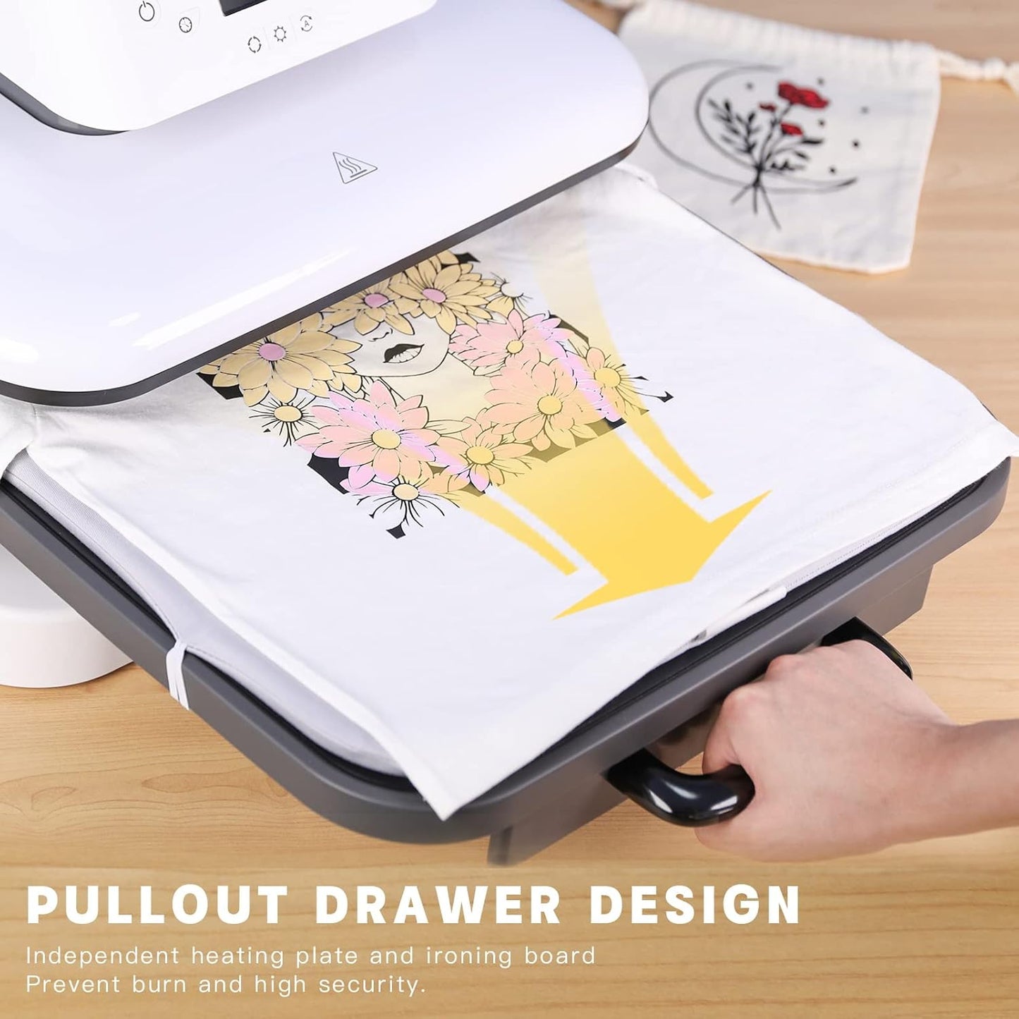 HTVRONT 15"x15" Smart Auto Heat Press Machine for T-Shirt Iron-On Transfers DEMO