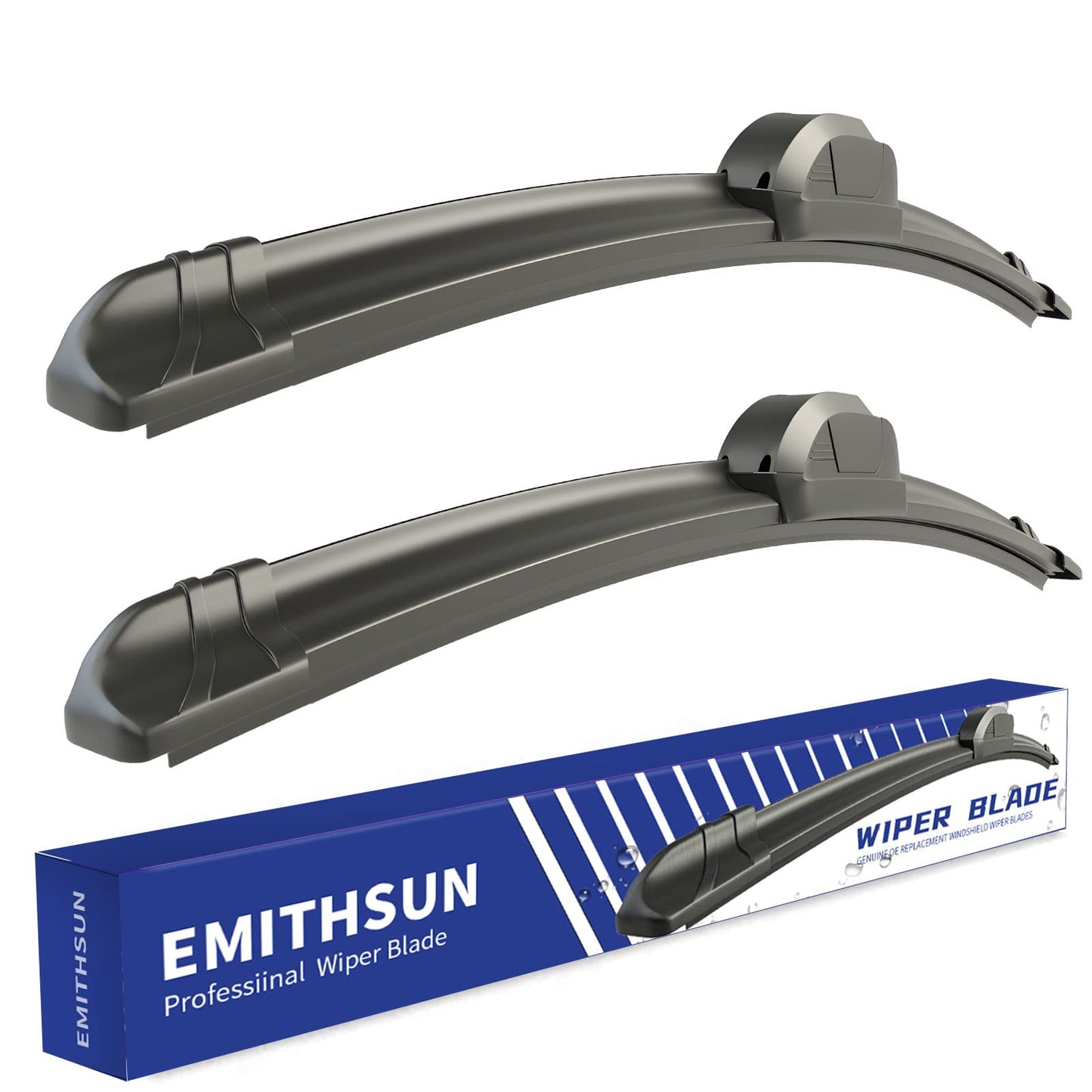 EMITHSUN 26" + 18" Premium All-Seasons Durable Quiet Windshield Wiper DEMO