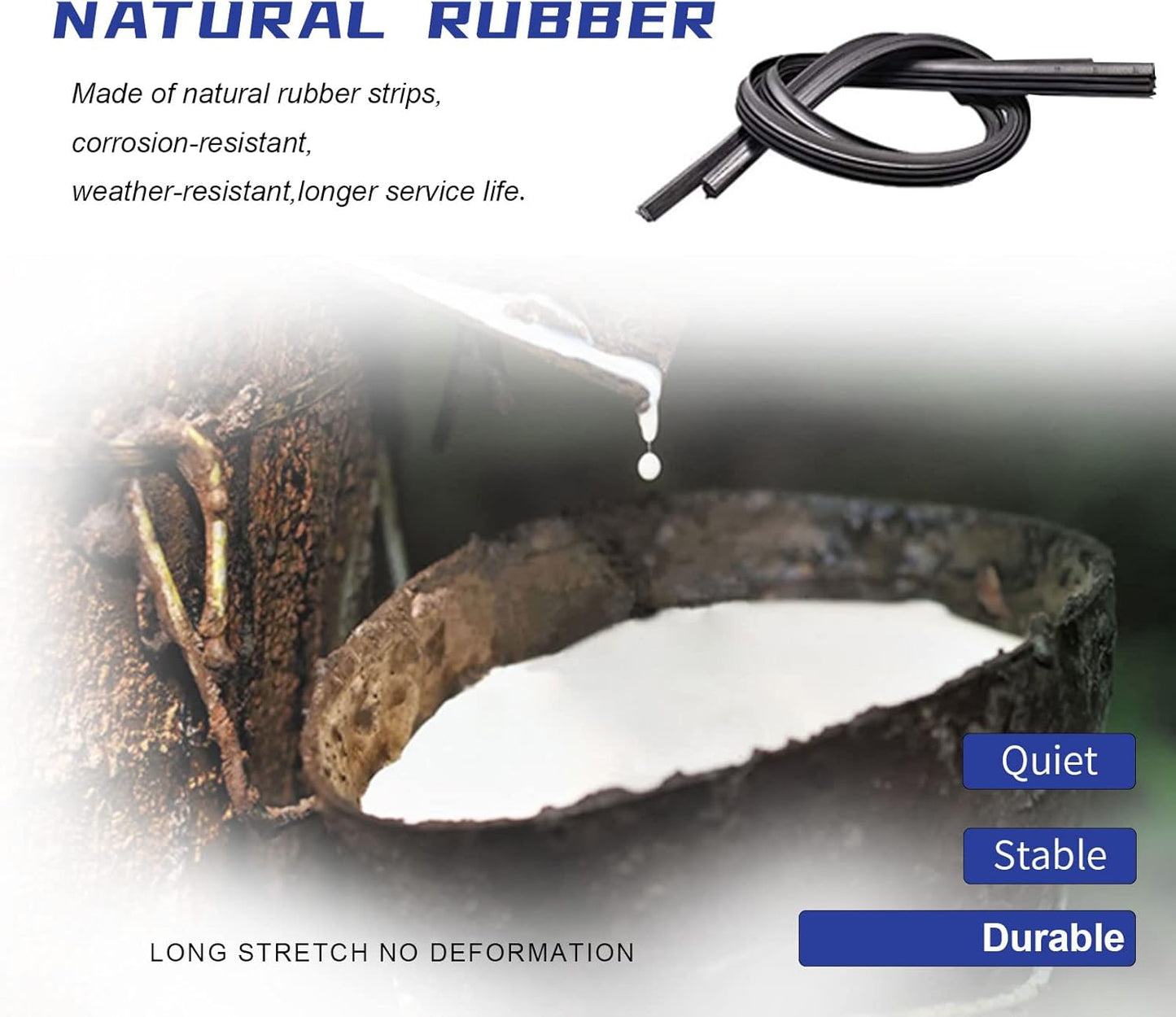 EMITHSUN 26" + 18" Premium All-Seasons Durable Quiet Windshield Wiper DEMO
