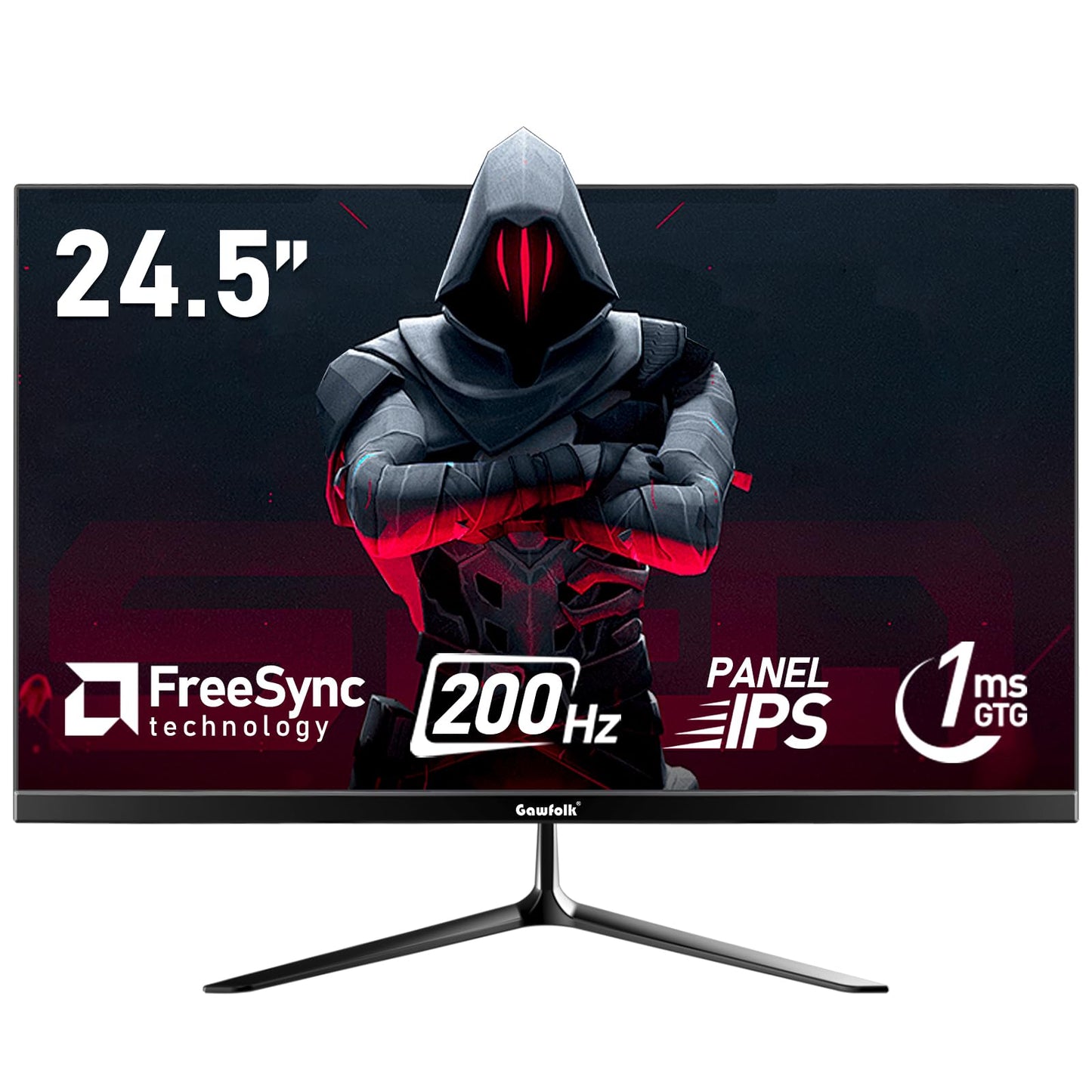 Gawfolk 24.5" Monitors 200Hz FHD 1080P Frameless Gaming Monitor for PC, DEMO