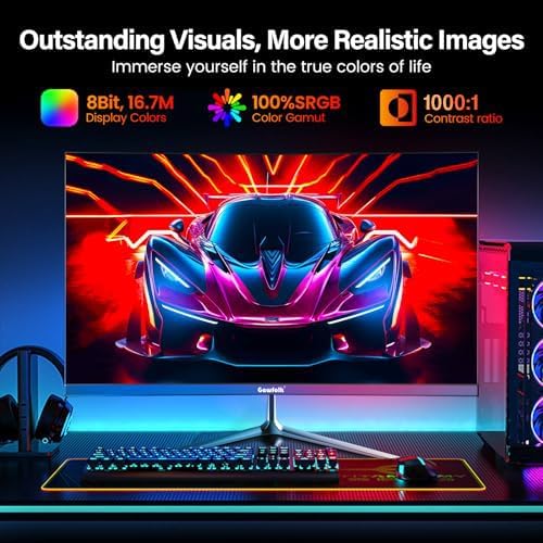 Gawfolk 24.5" Monitors 200Hz FHD 1080P Frameless Gaming Monitor for PC, DEMO