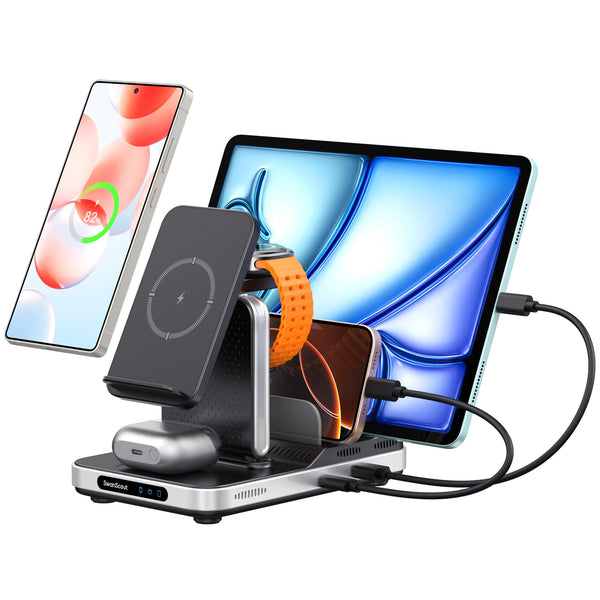 SwanScout 5-in-1 Induction Chargers Wireless Charging Station for Multiple NEW
