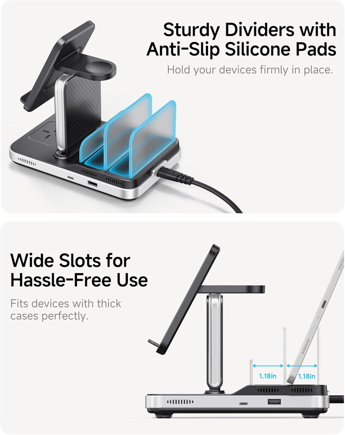 SwanScout 5-in-1 Induction Chargers Wireless Charging Station for Multiple NEW