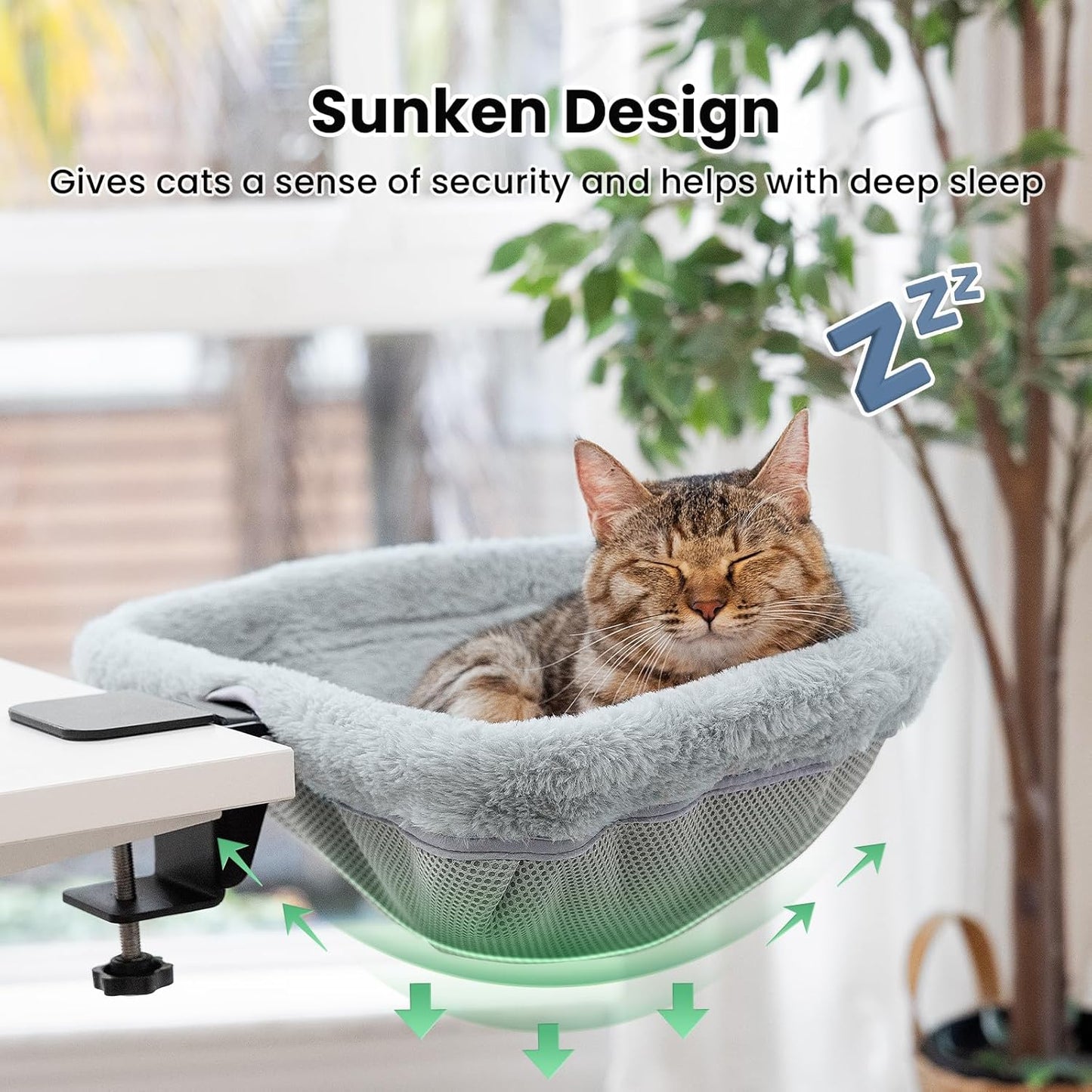 JUNSPOW Folding Semicircular Pet Bed Space Saving Grey Size Medium NEW